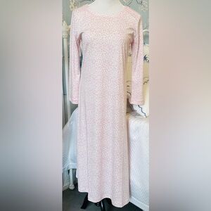 PJ Harlow P.Jamas Pink Leopard Print Pima Cotton Lounge Dress XS